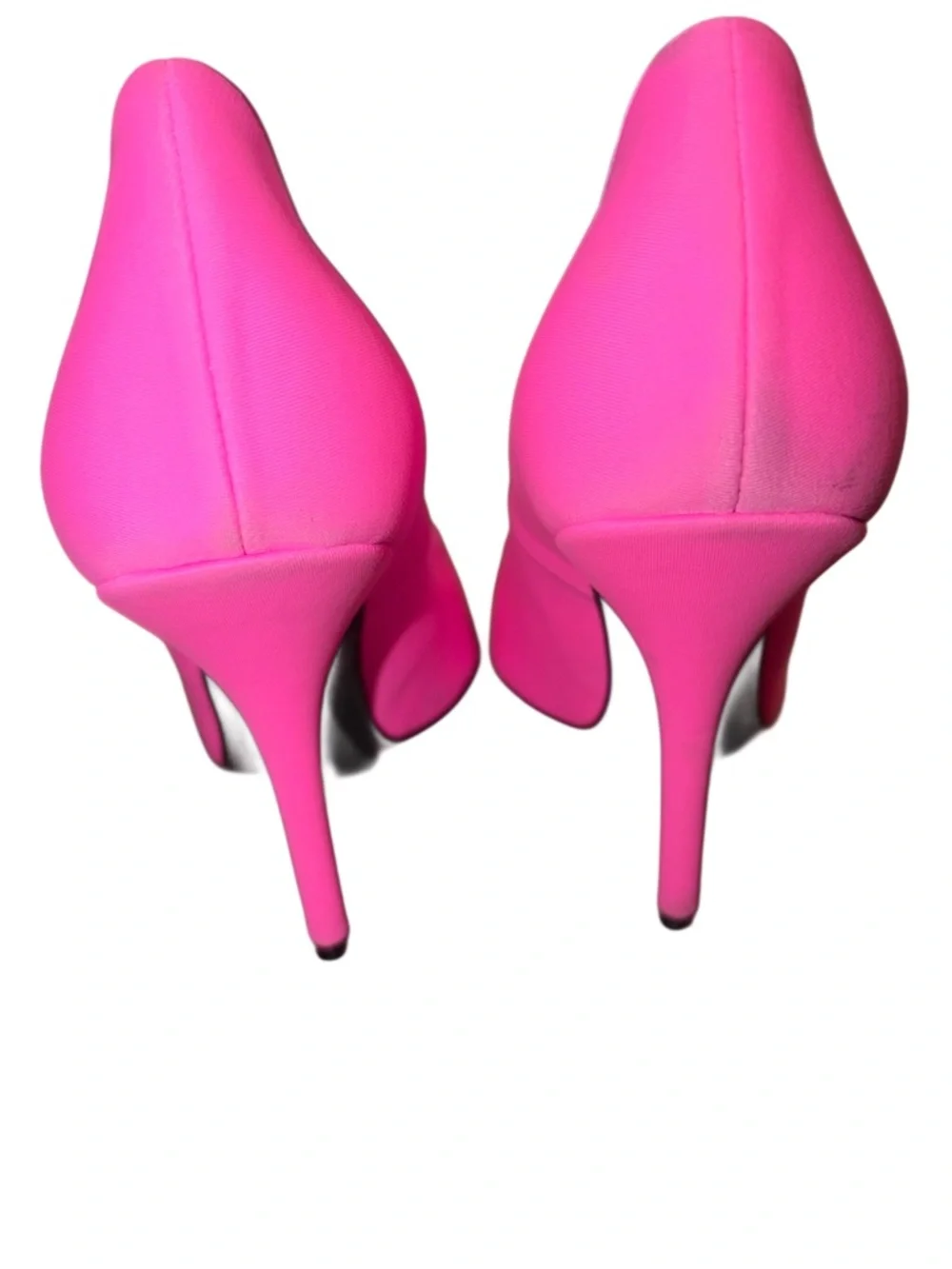 Balenciaga Women's Neon Pink Pointed-Toe High Heel Pumps - Picture 6 of 9